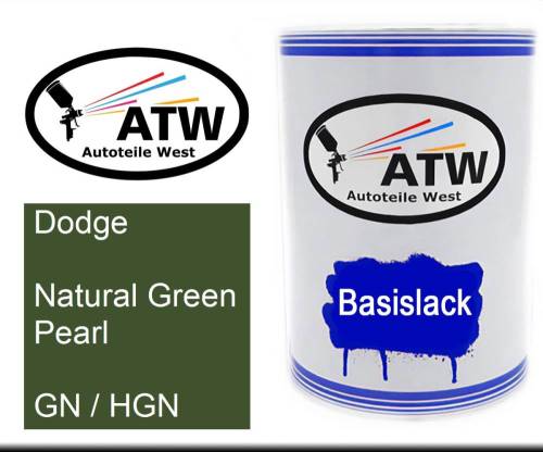 Dodge, Natural Green Pearl, GN / HGN: 500ml Lackdose, von ATW Autoteile West.